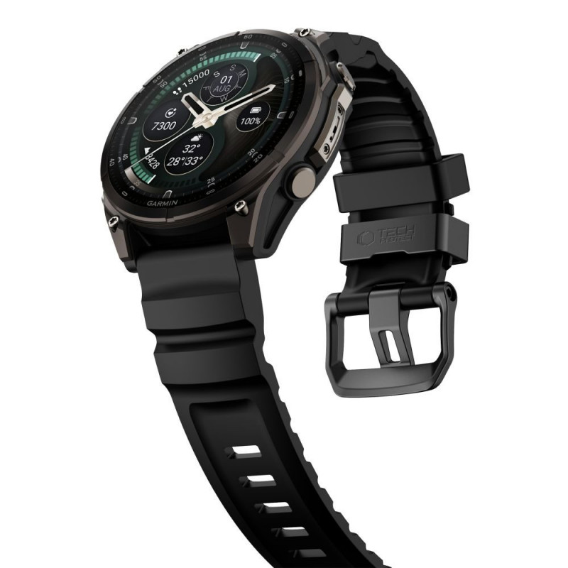 Correa de reloj Tech-Protect Motion para Garmin Fenix 5X / 5X Plus / 6X / 6X Pro / 7X / 8 / 8 Pro / 9 / 9 Pro (51 mm), negra