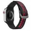 Correa de nylon Dux Ducis Outdoor Version para Apple Watch Ultra, SE, 8, 7, 6, 5, 4, 3, 2, 1 (49, 45, 44, 42 mm), negra y roja