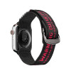 Correa de nylon Dux Ducis Outdoor Version para Apple Watch Ultra, SE, 8, 7, 6, 5, 4, 3, 2, 1 (49, 45, 44, 42 mm), negra y roja