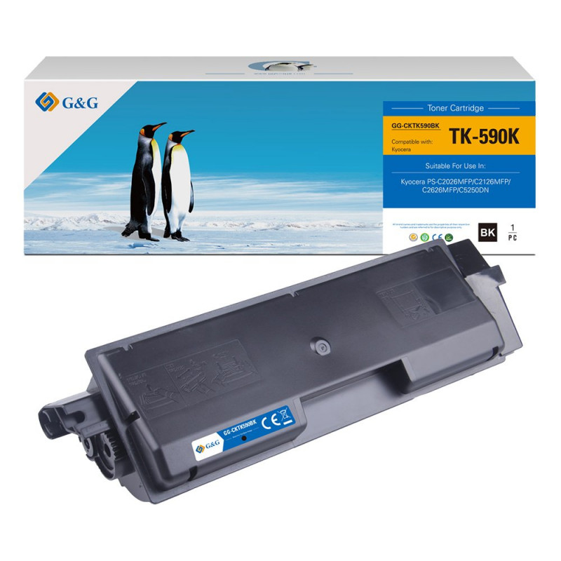 Tóner compatible G&G para Kyocera TK590K / 1T02KV0NL0 (14432)