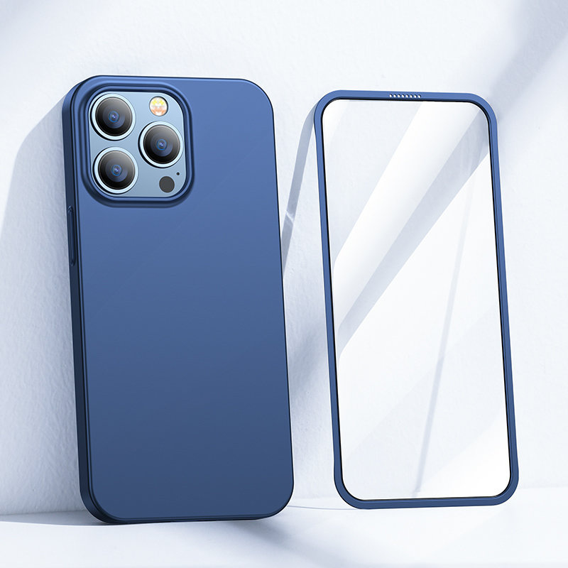 Funda completa 360 Joyroom + cristal templado para Apple iPhone 13 Pro Max, JR-BP928, azul