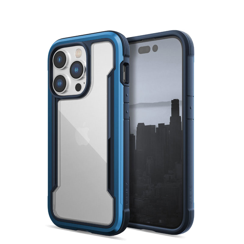 Funda Raptic Shield X-Doria para Apple iPhone 14 Pro, azul marino