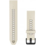 Correa QuickFit Garmin 20 mm, silicona, crema / gris francés (010-14506-04)