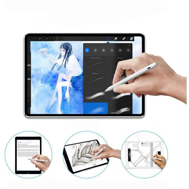 Lápiz táctil digital Tech-Protect para Apple iPad, blanco