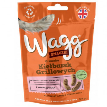 Snack para perros sabor salchicha a la parrilla Wagg, 125 g