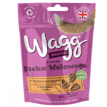 Snack para perros sabor solomillo de ternera Wagg, 125 g