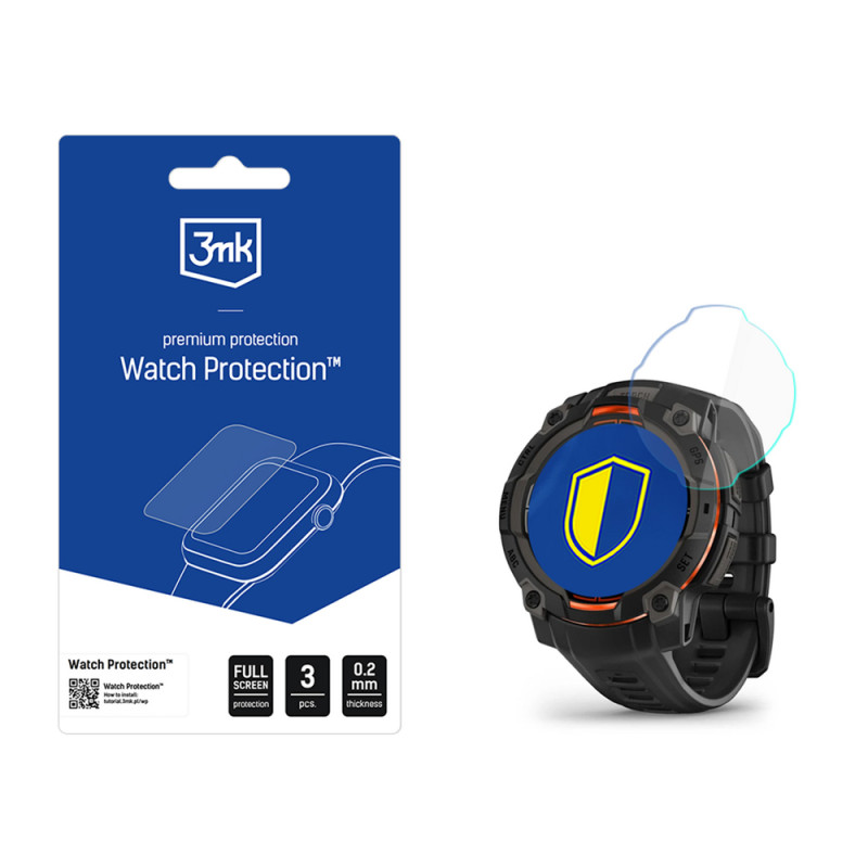 Protector de pantalla híbrido 3MK FlexibleGlass Watch Garmin Instinct 3 45 mm