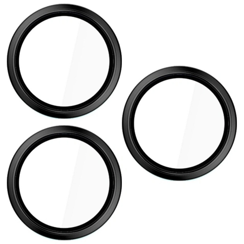 Cristal protector para lente de cámara 3MK HARDY Lens Protection Pro para Apple iPhone 17 Pro / 17 Pro Max, negro