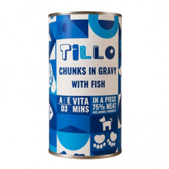 Comida húmeda para perros TILLO Chunks in gravy Fish, 1250 g