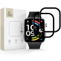 Protector de pantalla de cristal híbrido Tech-Protect Glass Flex+ para Xiaomi Redmi Watch 6, negro (2 uds.)