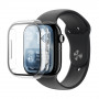 Protector de pantalla de cristal AmazingThing Radix FullGuard con funda para Apple Watch Series 11 46 mm, transparente