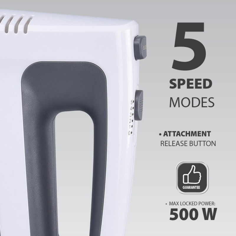 Batidora de mano MAESTRO MR-502, 500 W, blanca/negra