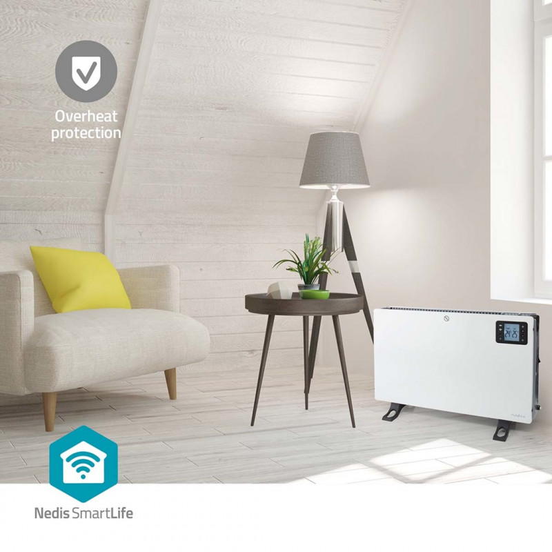 Calefactor eléctrico Nedis SmartLife HTCO50WTW, 2000 W, blanco