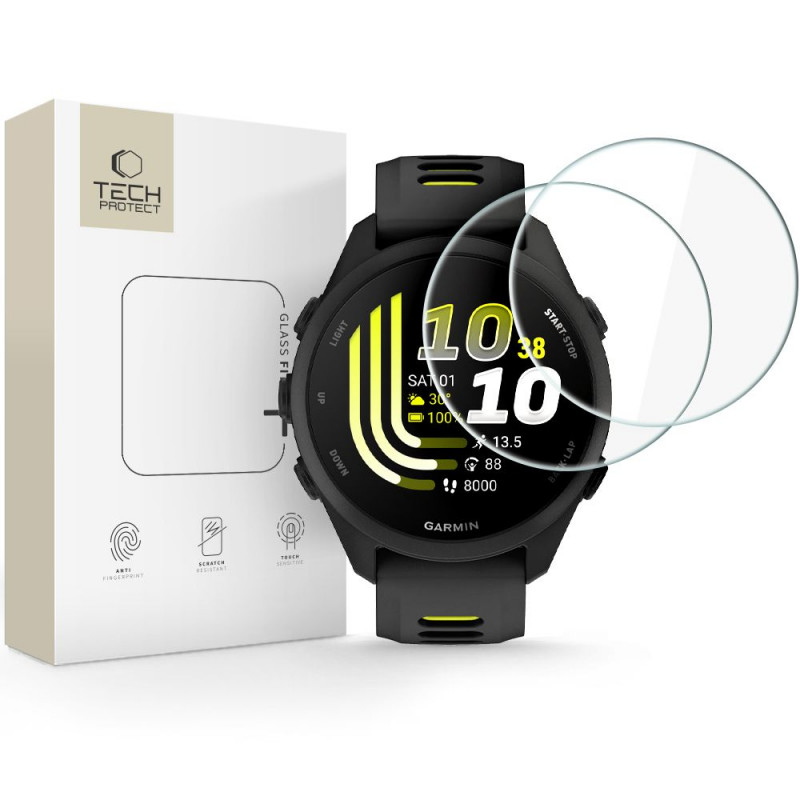 Tech-Protect Glass Fit+ Vidrio Templado para Garmin Forerunner 70 / 170, Transparente (2 uds)