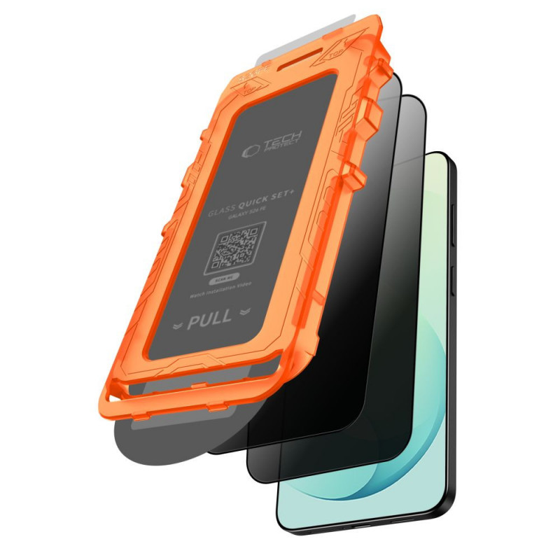 Tech-Protect Quick Set Spy+ Vidrio Templado de Privacidad Samsung Galaxy S26 FE (2 uds)