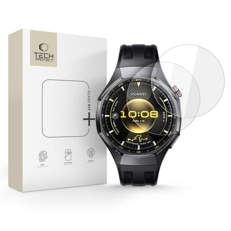 Tech-Protect Glass Fit+ Vidrio Templado para Huawei Watch GT 6 Pro 46mm, Transparente (2 uds)