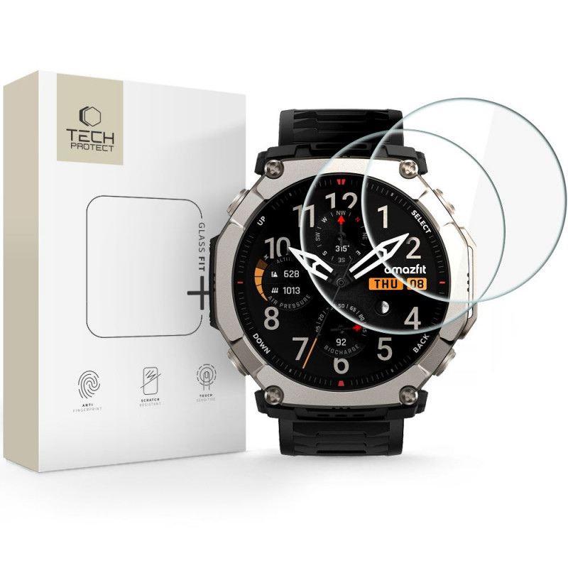 Tech-Protect Glass Fit+ Vidrio Templado para Amazfit T-Rex Ultra 2 (2 uds), Transparente
