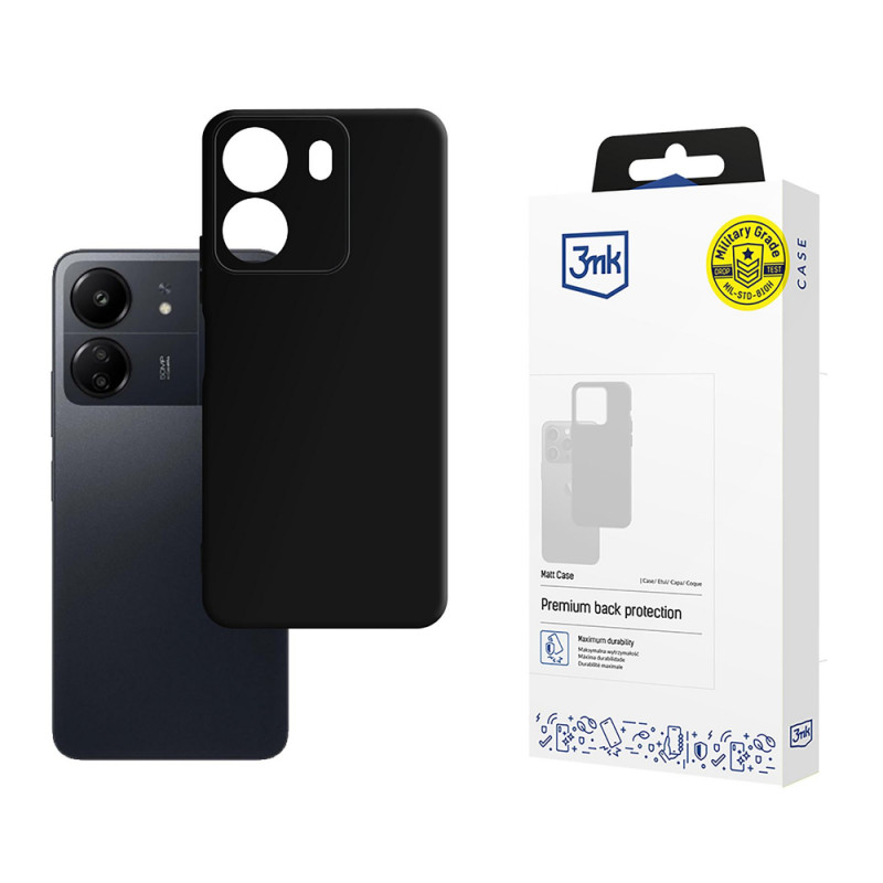 Funda 3MK Matt Case para Xiaomi Redmi 13C / POCO C65, negra