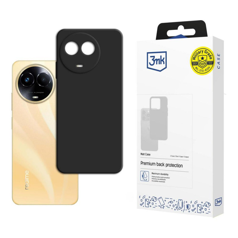 Funda 3MK Matt Case para Realme 11 5G, negra