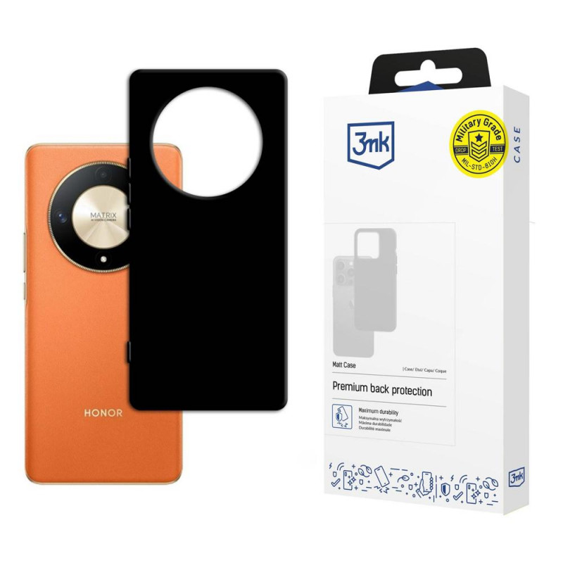 Funda 3MK Matt Case para Honor Magic 6 Lite 5G, negra