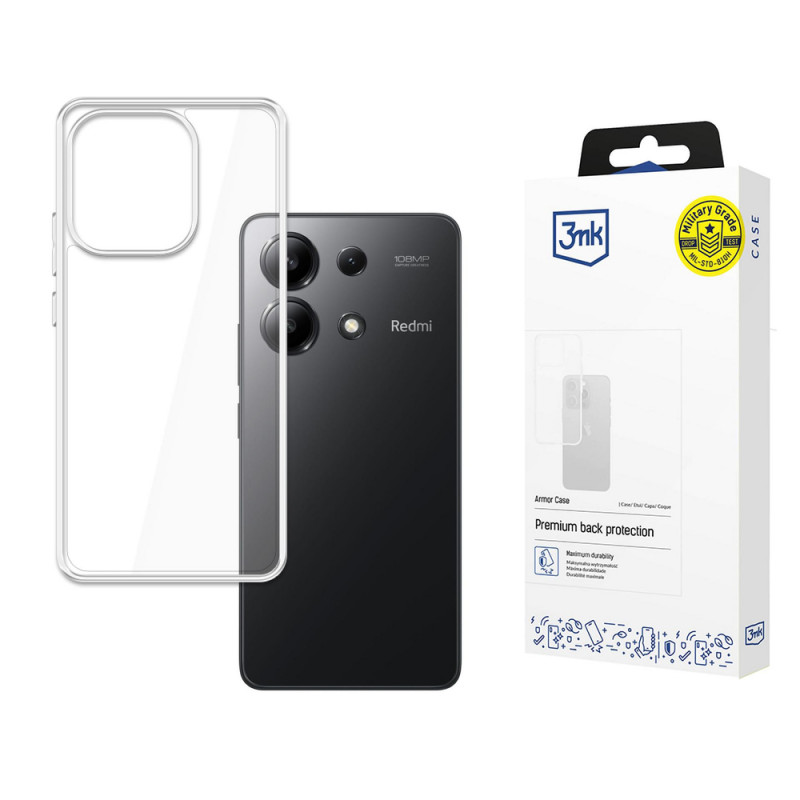 Funda 3MK Armor Case para Xiaomi Redmi Note 13 4G, Transparente