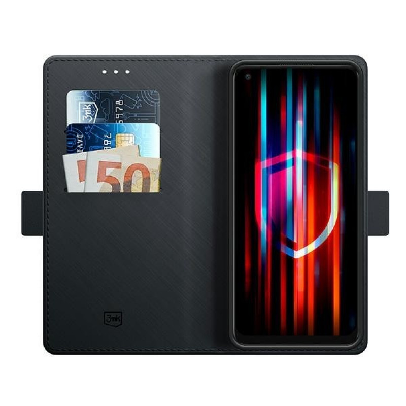 Funda cartera 3MK Wallet Case para Oppo A78 4G, negra