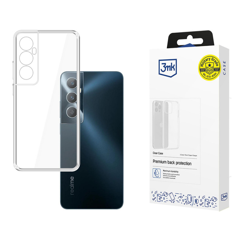 Funda 3MK Clear Case para Realme C65, transparente