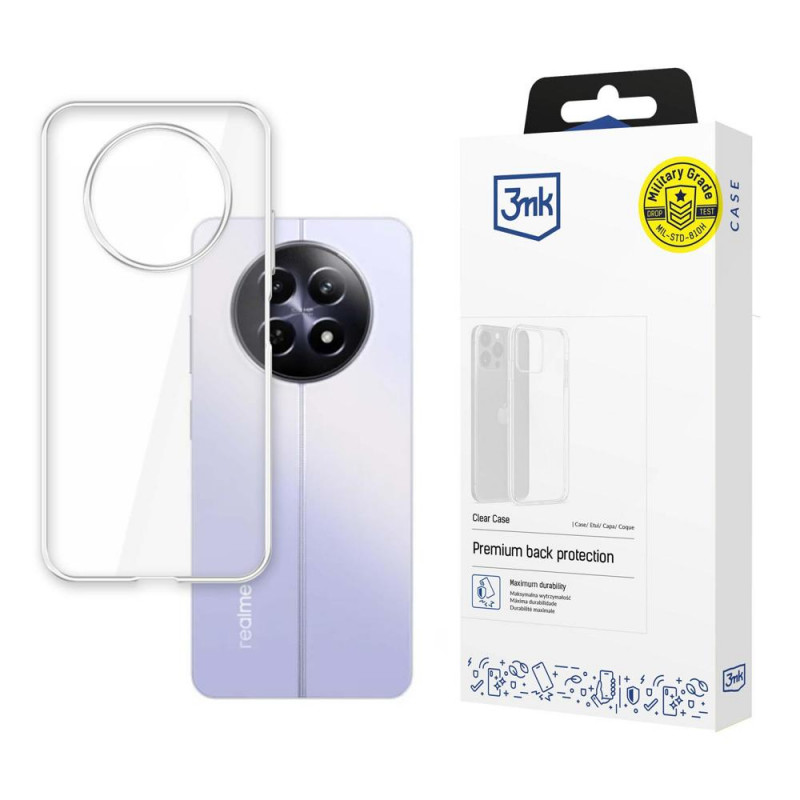 Funda transparente 3MK Clear Case 3MK5954 para Realme 12 5G, transparente