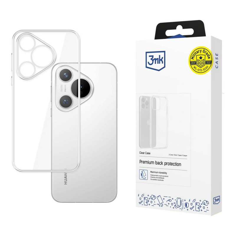 Funda 3MK Clear Case para Huawei Pura 70, transparente