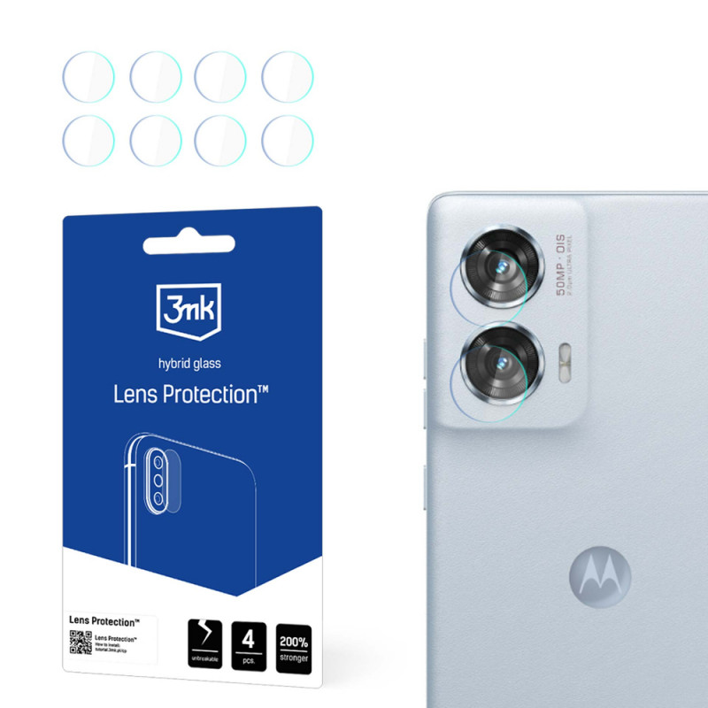 Protector de lente de cámara 3MK Lens Protect para Motorola Edge 50 Fusion (4 uds.)