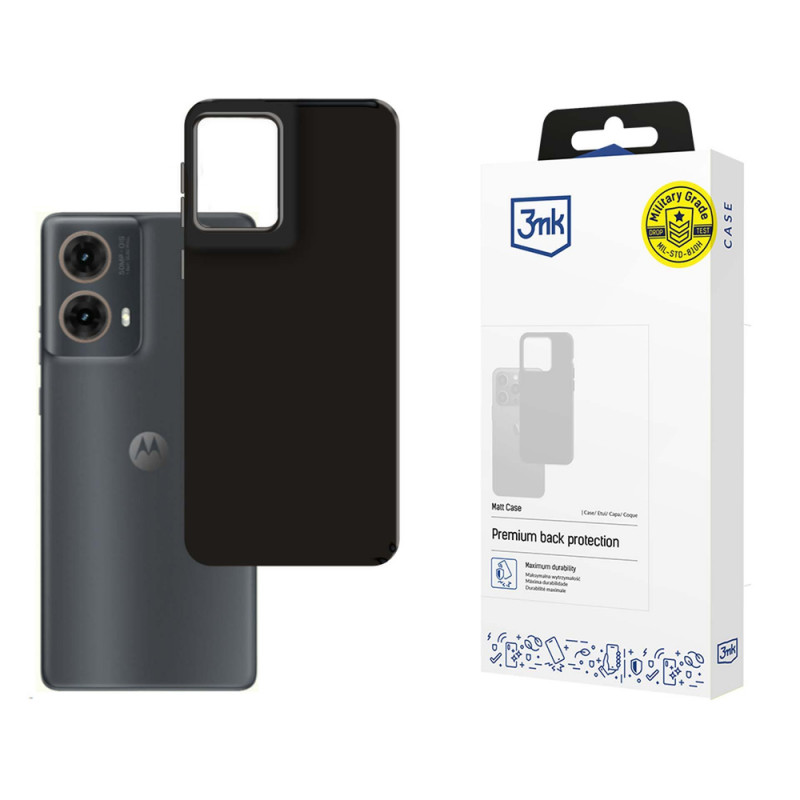Funda 3MK Matt Case para Motorola Moto G85, negra
