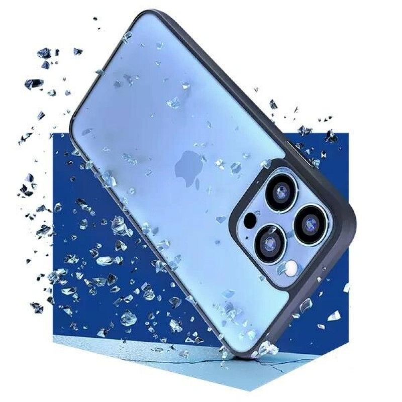 Funda 3mk Satin Armor Case+ para Apple iPhone 16 Plus, transparente con marco negro
