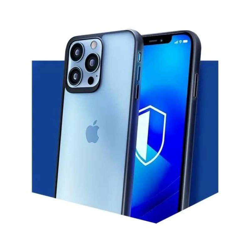 Funda 3mk Satin Armor Case+ para Apple iPhone 16 Plus, transparente con marco negro
