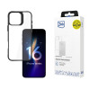 Funda 3mk Satin Armor Case+ para Apple iPhone 16 Pro Max, transparente con marco negro