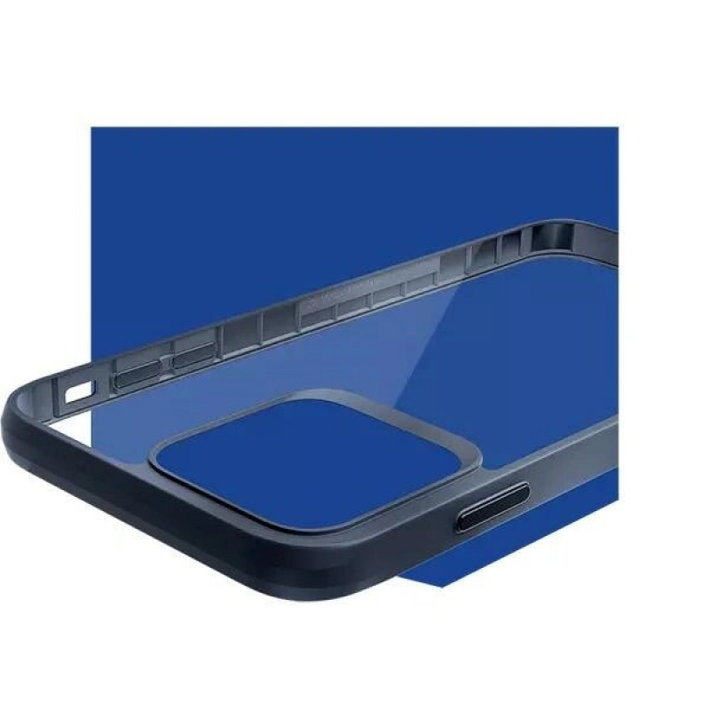 Funda 3mk Satin Armor Case+ para Apple iPhone 16 Pro Max, transparente con marco negro