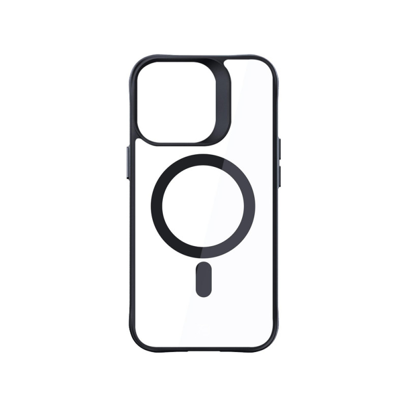 Funda 3mk Satin Armor MagCase con MagSafe para Apple iPhone 16 Pro, transparente con marco negro