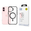 Funda 3mk Satin Armor MagCase con MagSafe para Apple iPhone 16 Plus (W-3SAMaCa-AiP16Plu-0), transparente con marco negro
