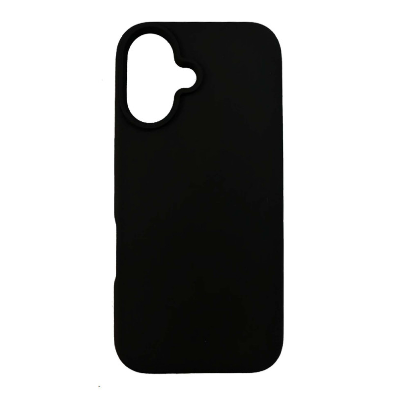 Funda de silicona 3mk para Apple iPhone 16 Plus, negra