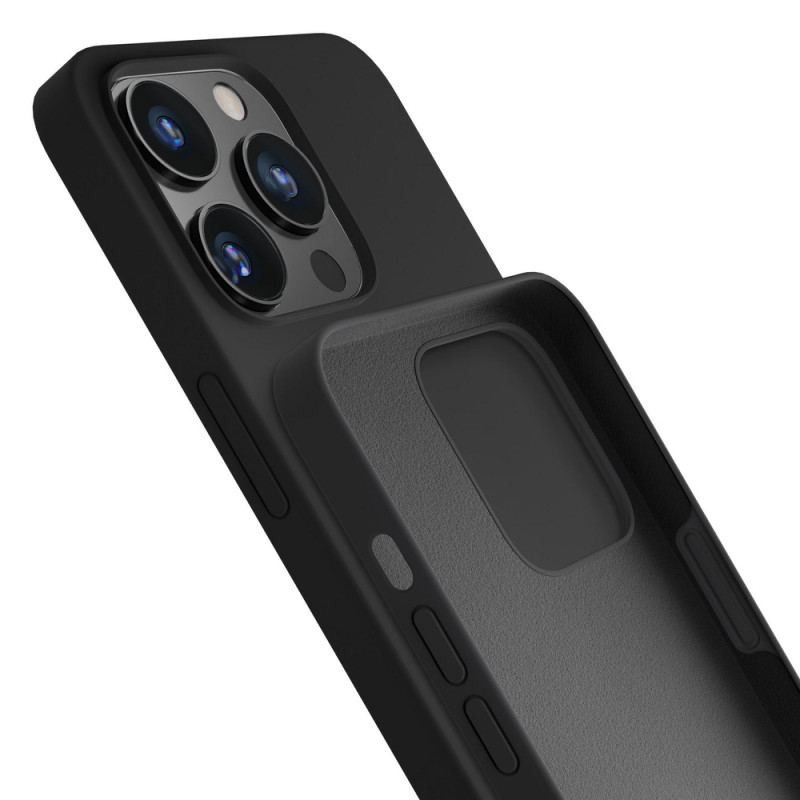 Funda de silicona 3mk para Apple iPhone 16 Pro Max, negra