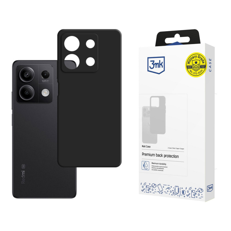 Funda de silicona 3mk para Xiaomi Redmi Note 13 5G, negra