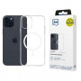 3mk Clear MagCase para Apple iPhone 15 Plus, Transparente