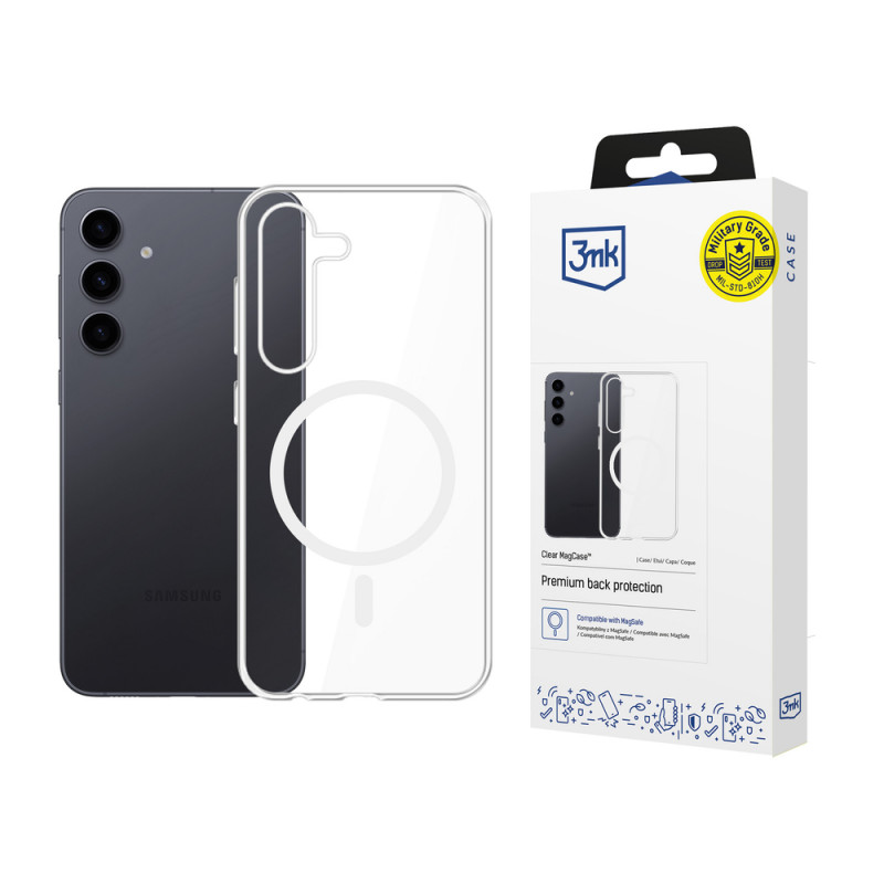 Funda 3mk Clear MagCase para Samsung Galaxy S24+, transparente