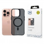 Funda 3mk Smoke MagCase con MagSafe para Apple iPhone 16 Pro, semitransparente
