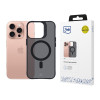 Funda 3mk Smoke MagCase con MagSafe para Apple iPhone 16 Pro, semitransparente