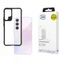Funda 3MK Satin Armor Case+ W-3SArCaP-SaGa106-0 para Samsung Galaxy A35 5G, transparente con marco negro