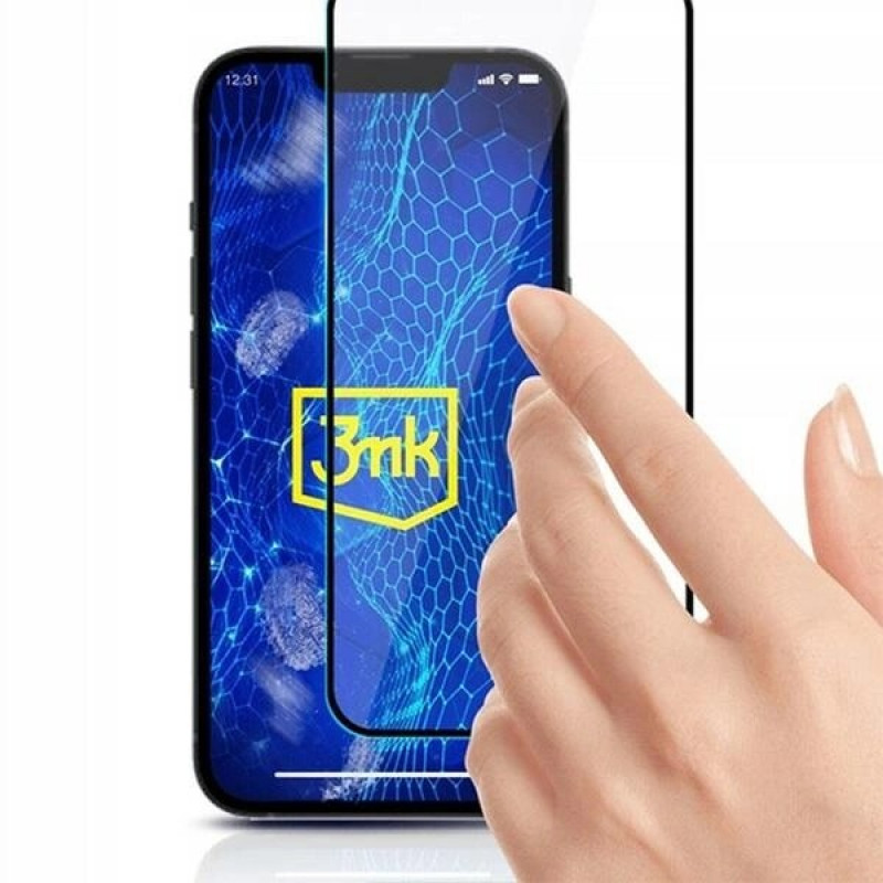 Protector de pantalla de cristal templado 3MK HardGlass Max Lite para Google Pixel 9 Pro XL, negro