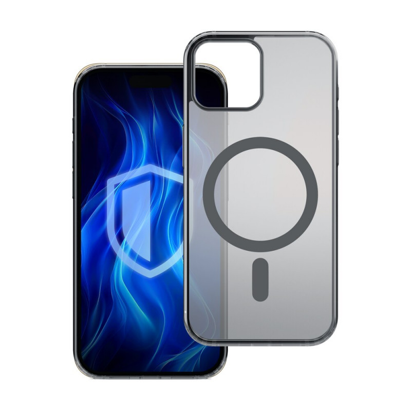 Funda 3MK Frosty MagCase para Apple iPhone 14 Plus, negra