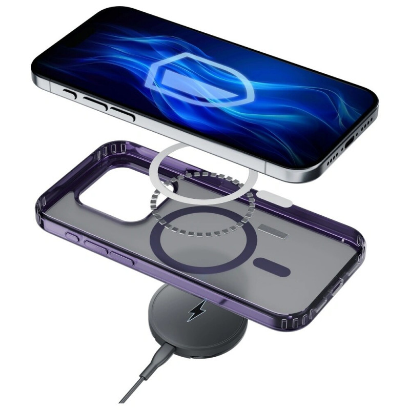 Funda para smartphone 3MK Frosty MagCase MagSafe para Apple iPhone 13 Pro, morada