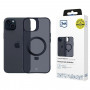 Funda para smartphone 3MK Smoke Case Mag&Stand MagSafe con soporte para Apple iPhone 15 Plus, negra