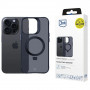 Funda 3MK Smoke Case Mag&Stand para Apple iPhone 16 Pro Max, policarbonato, negra